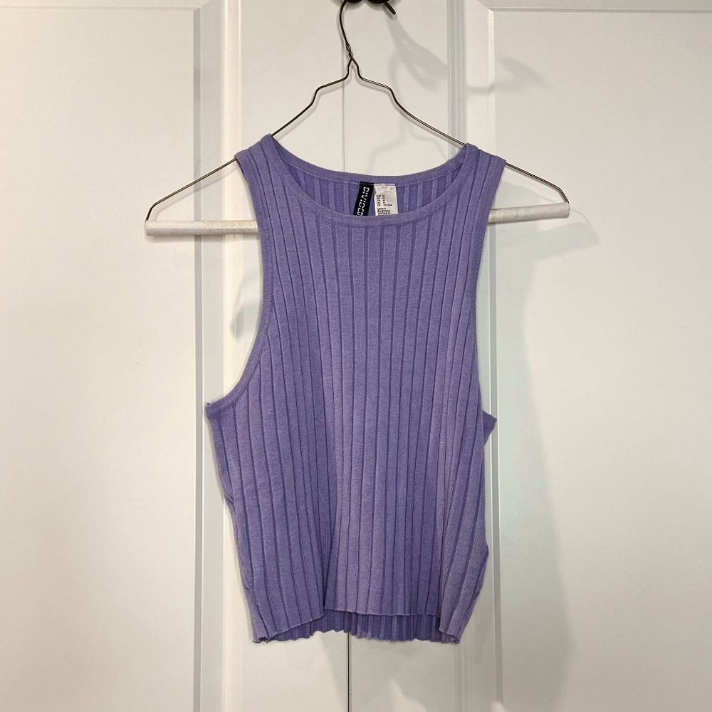 Purple Divided H&M crop top Size M